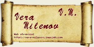 Vera Milenov vizit kartica
